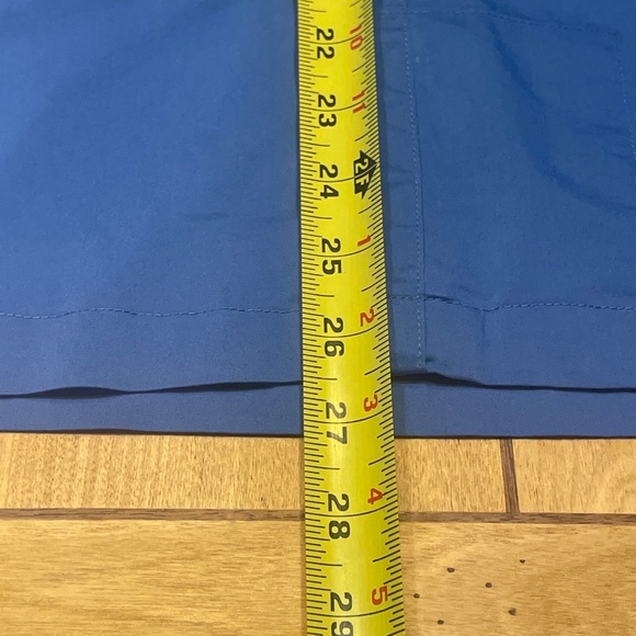 Scottevest Beachcomber Button Up Shirt XL Blue Multiple Hidden Pockets EUC - Picture 8 of 15